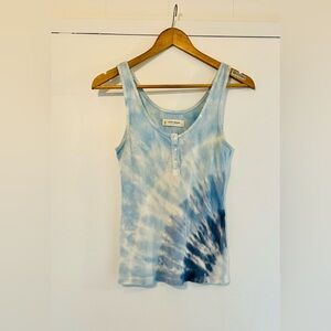 Lucky Brand Blue Tie-Dye Tank